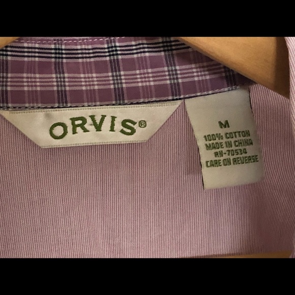 Women’s Orvis Plum Ruffled Button Medium - Picture 3 of 3